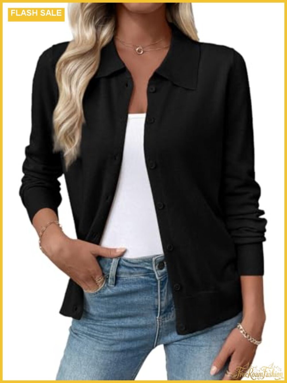 Womens Lightweight Wool Blend Button Down Cardigan Sweater
